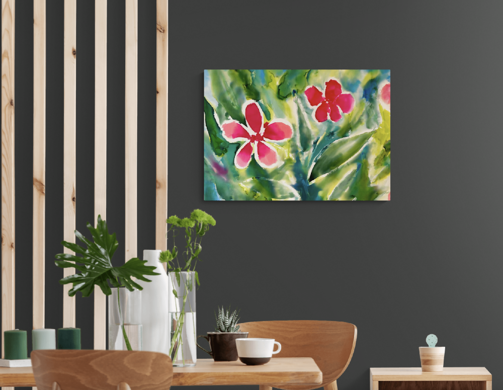 Wall Art Print, Floral Abstract Painting, FREE SHIPPING
