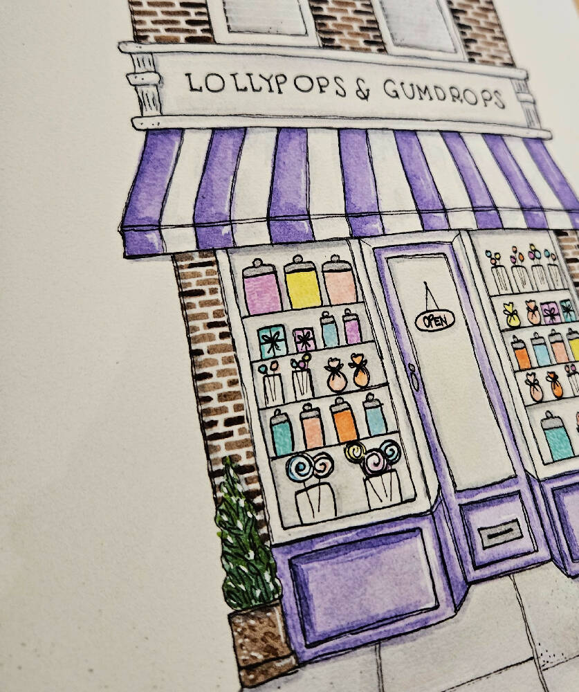 11art print - the storefront series - lollypops and gumdrops