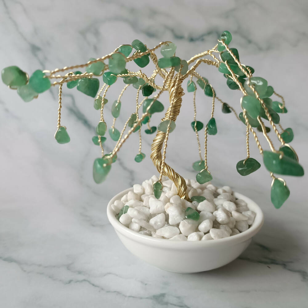 Green Aventurine Willow Gem Tree already made