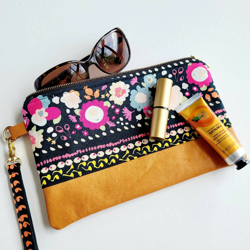 Stylish and Fun Boho Floral Wristlet/Clutch