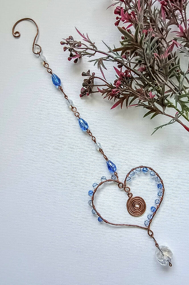 Assorted Wire-wrapped Heart Suncatchers