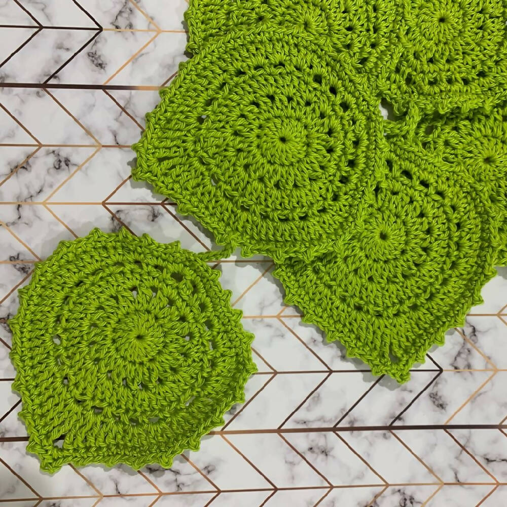 Crochet Leaf Coasters