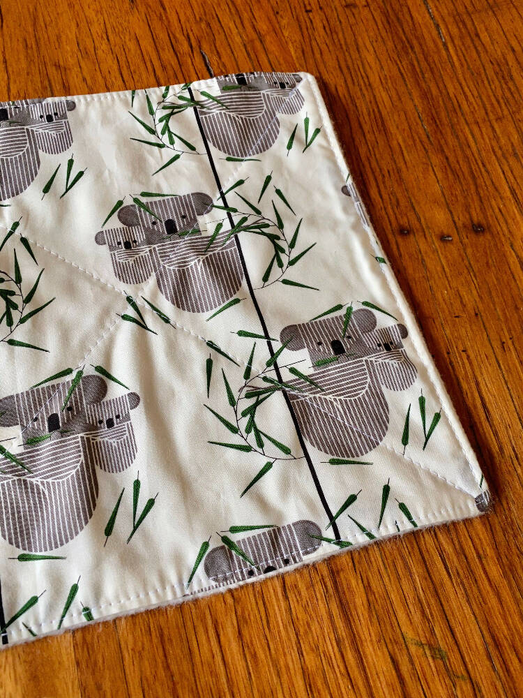 wash cloth - koalas / organic cotton hemp fleece / baby toddler child