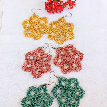Eastern Star Flower Earrings