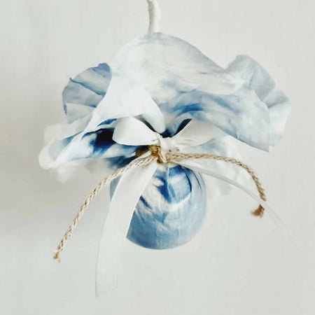 Shibori Special Edition | Scented Christmas Baubles |Raw Silk Kumo ArT bY HaND