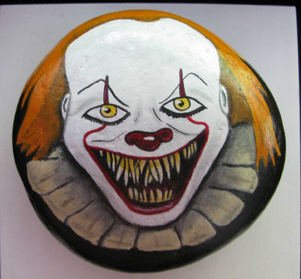 Pennywise stone Halloween hand painted