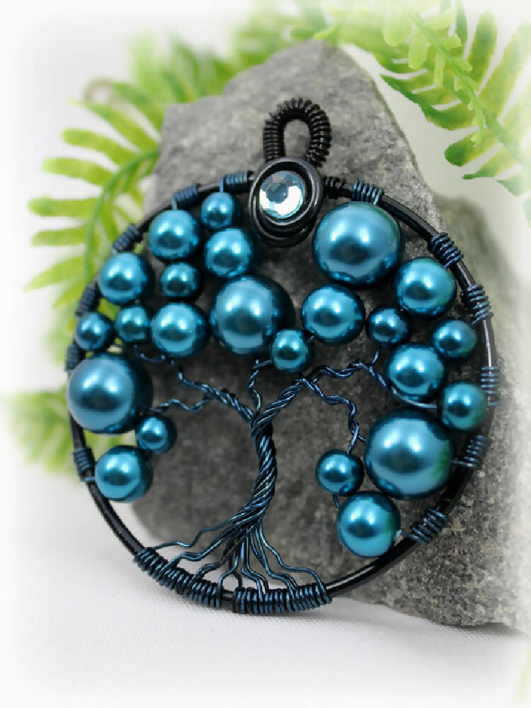 Tree of Life Teal Bubble Tree