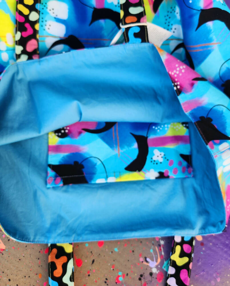 Sting Ray Bay Abstract Colourful Large Tote Bag