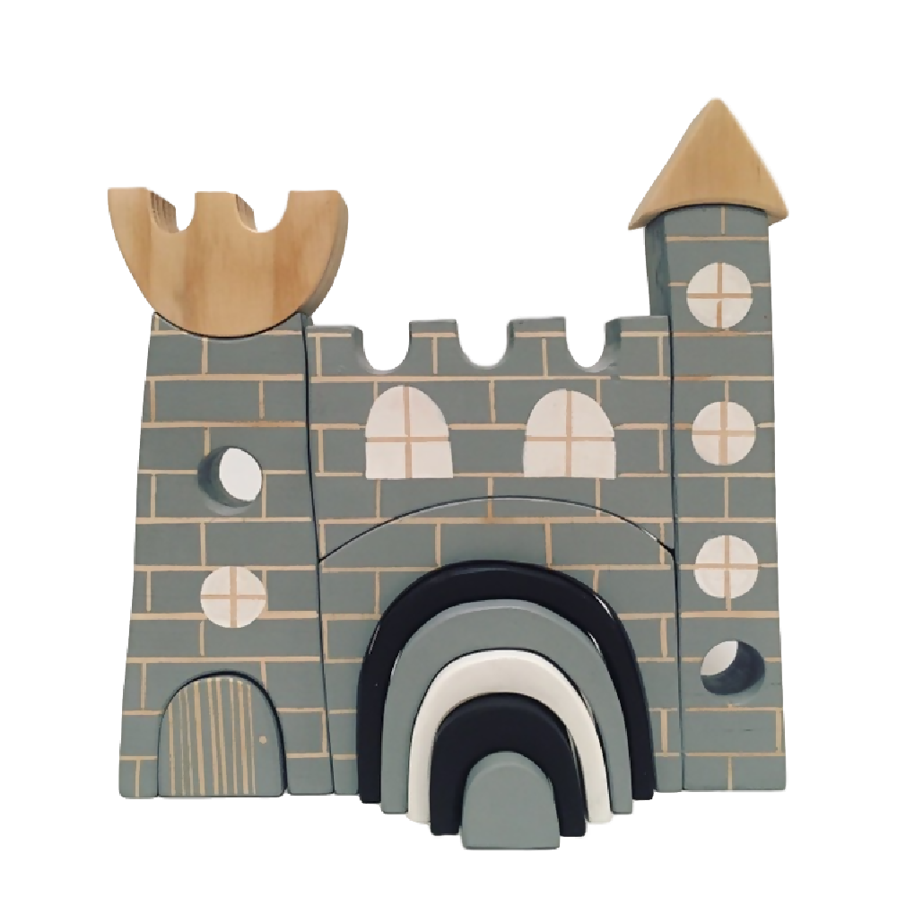 Wooden Castle Puzzle, stacking toy