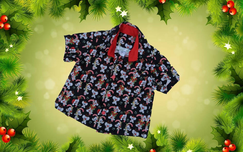 Xmas, Baby Boys Shirt, Koala with Candy Cane,
