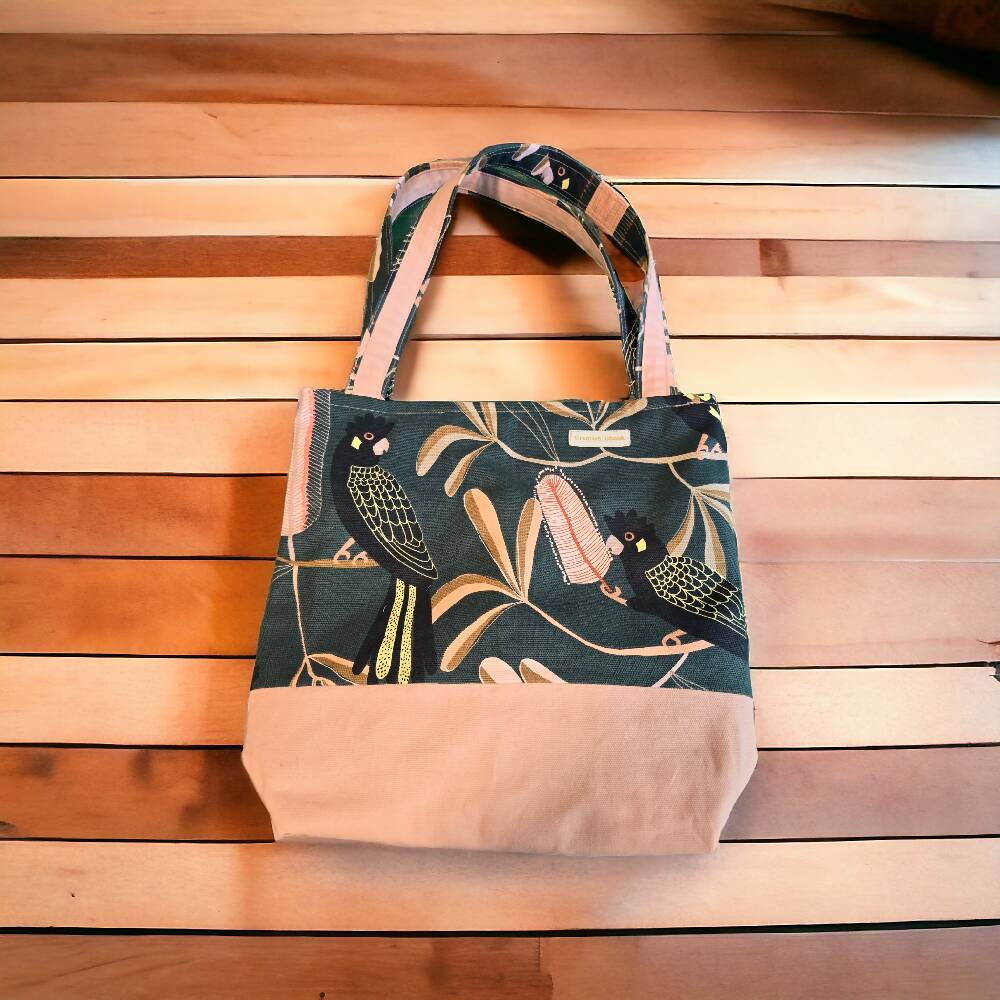 Banksia Flowers and Parrots, Tote Bag