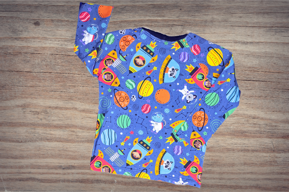 Baby Boys Long Sleeve Tee, Space Walk Panel, Sizes 1