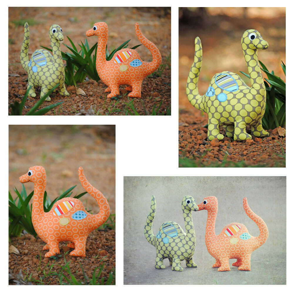 Dinosaur Softie PDF Sewing Pattern Stuffed Animal Pattern
