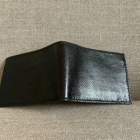 Hand-made black snakeskin and kangaroo leather wallet