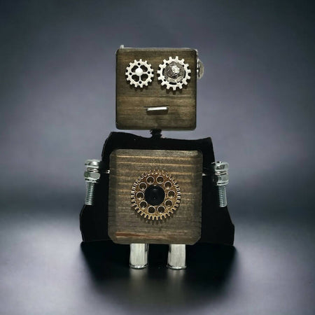 Brian - Wooden Steampunk Superhero Robot