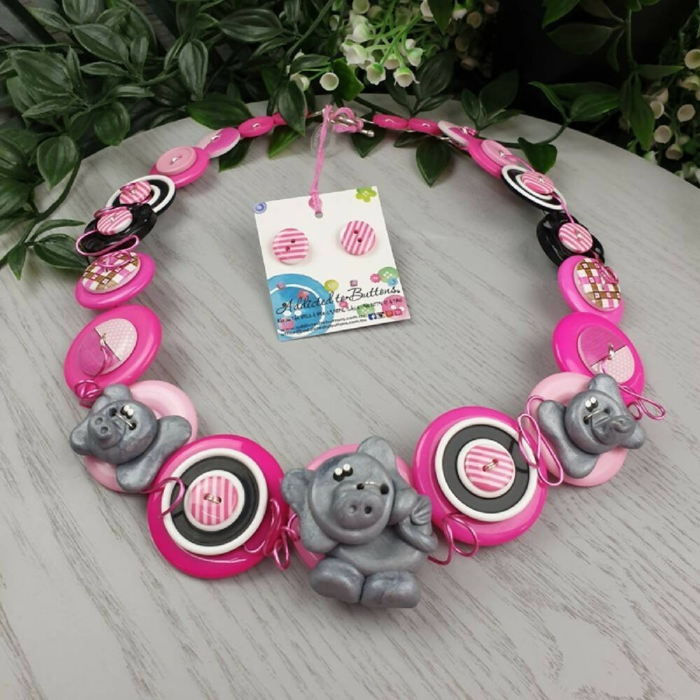 Necklace Buttons Ellie the Elephant  (4)