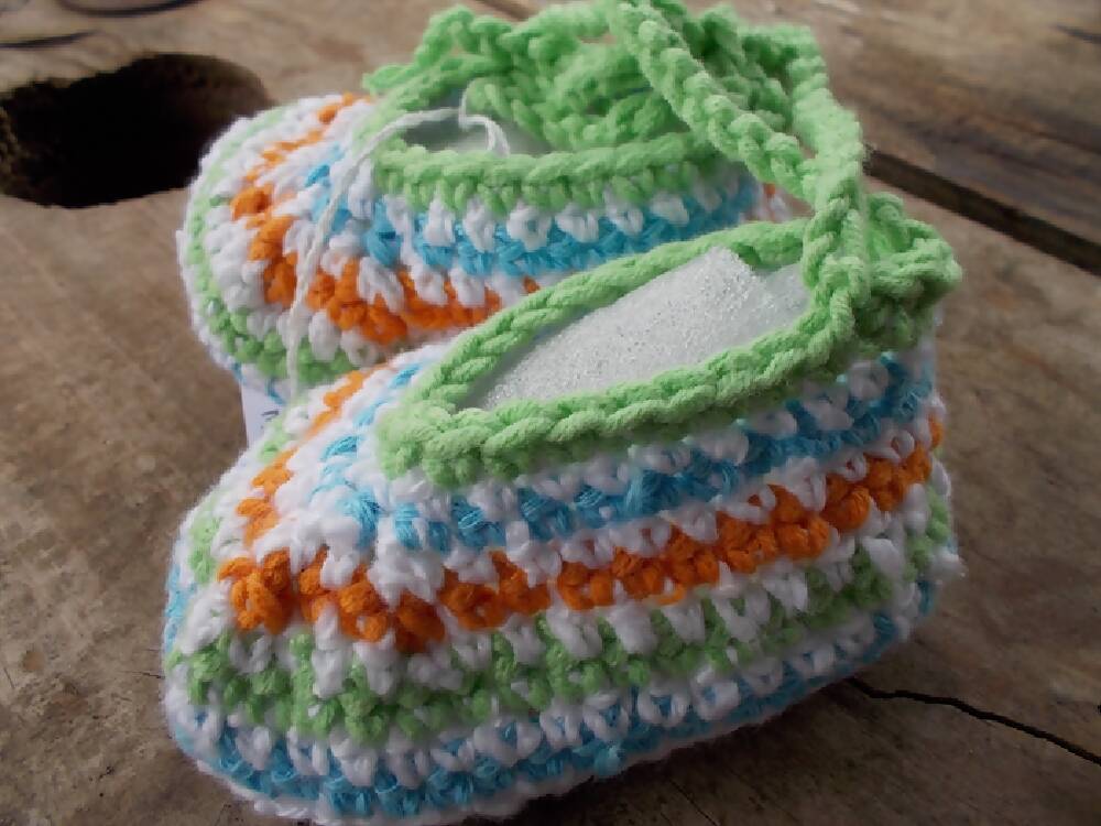 crochet baby shoes "dancing feet" 100% cotton On Sale!!!