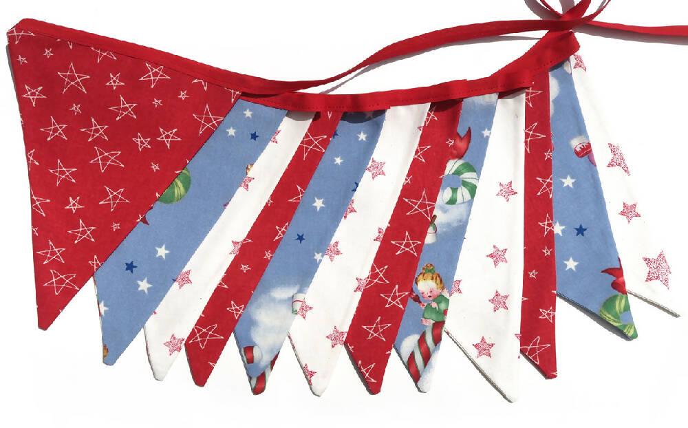 Christmas Flag Bunting Decoration - RETRO style