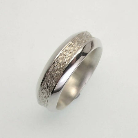 Sterling silver textured ring