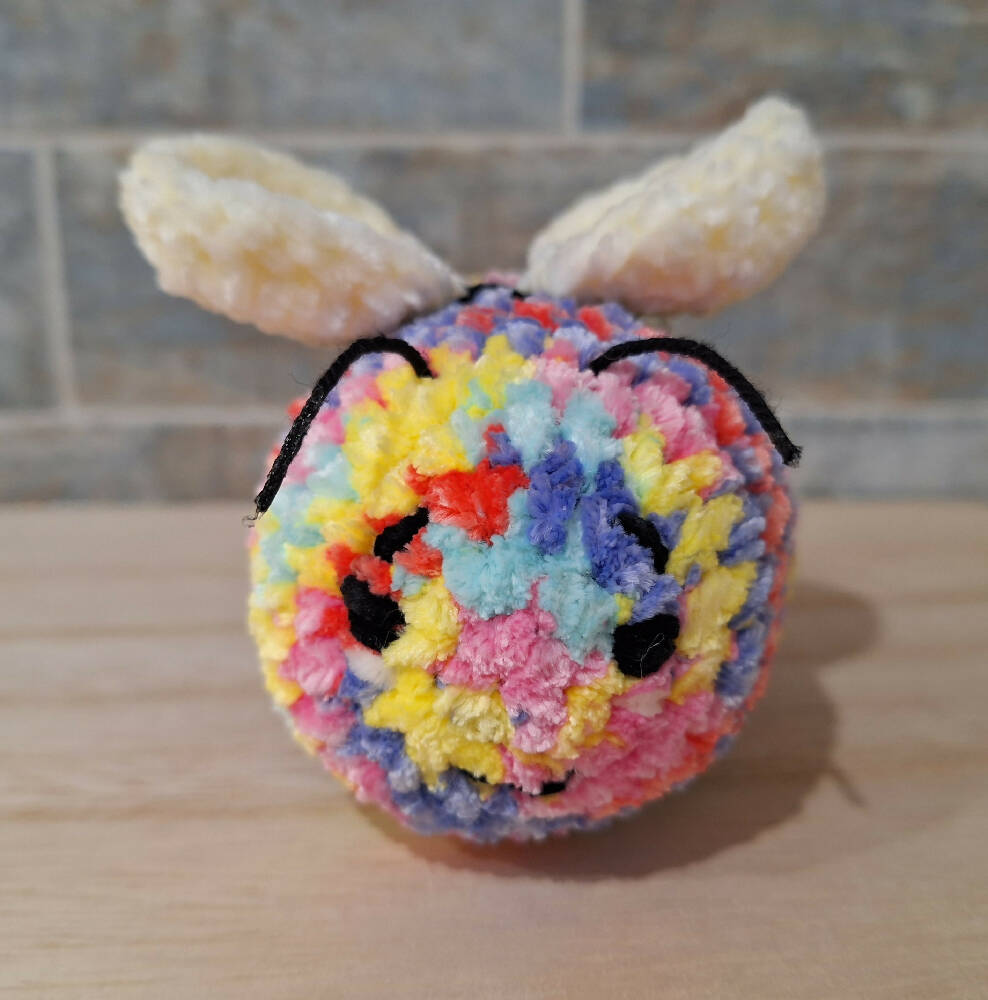 crocheted velvet bee