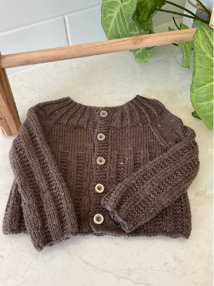 Cardigan in Brown, Size 12-18 months