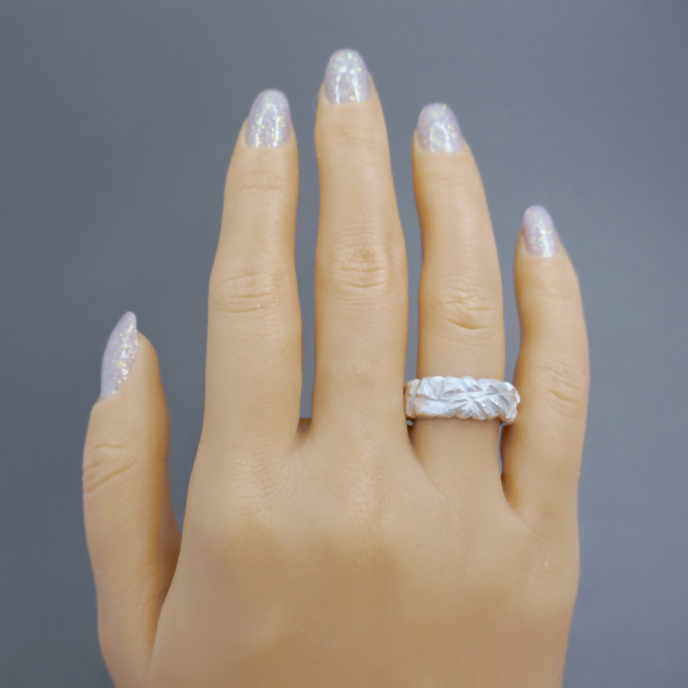 Textured Silver Band