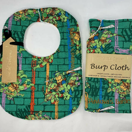 Bib & Burp Cloth Set - TMNT