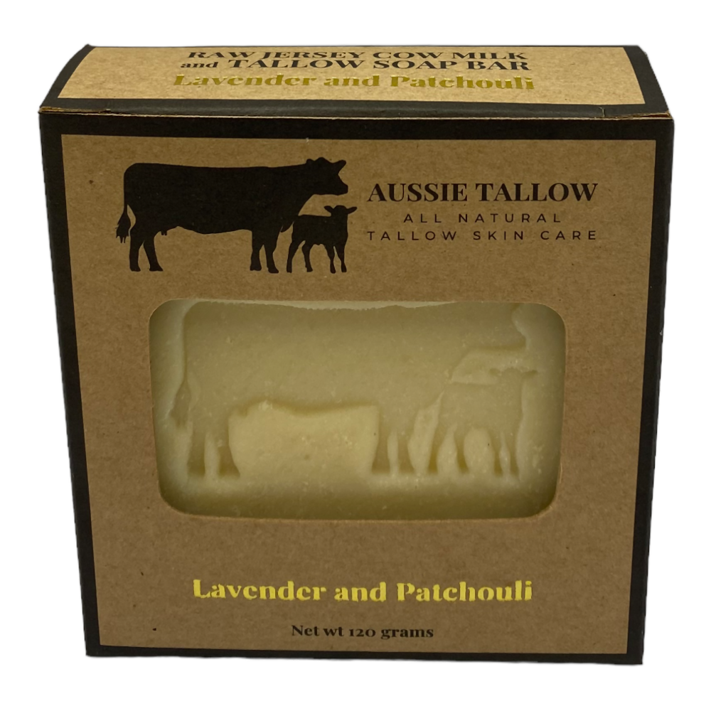 RAW MILK + TALLOW Soap Bar, Raw Cow Milk, Grass Fed Tallow, Old Fashioned