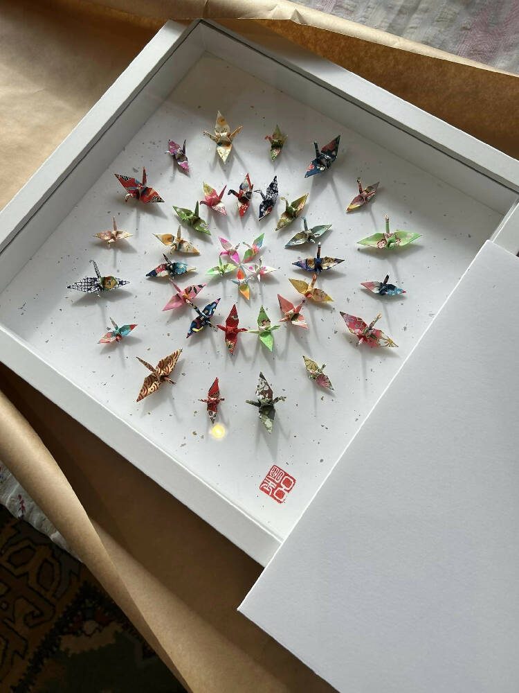Happy family cranes unique gift by Marion Nelson