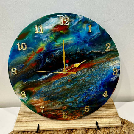 Resin Art wall clock - 32cm