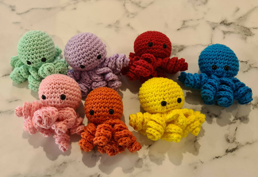 Crocheted Octopus Keyrings