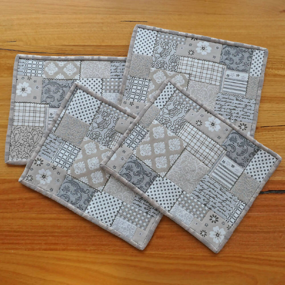 Set of four placemats for modern homes, reversible. Free post