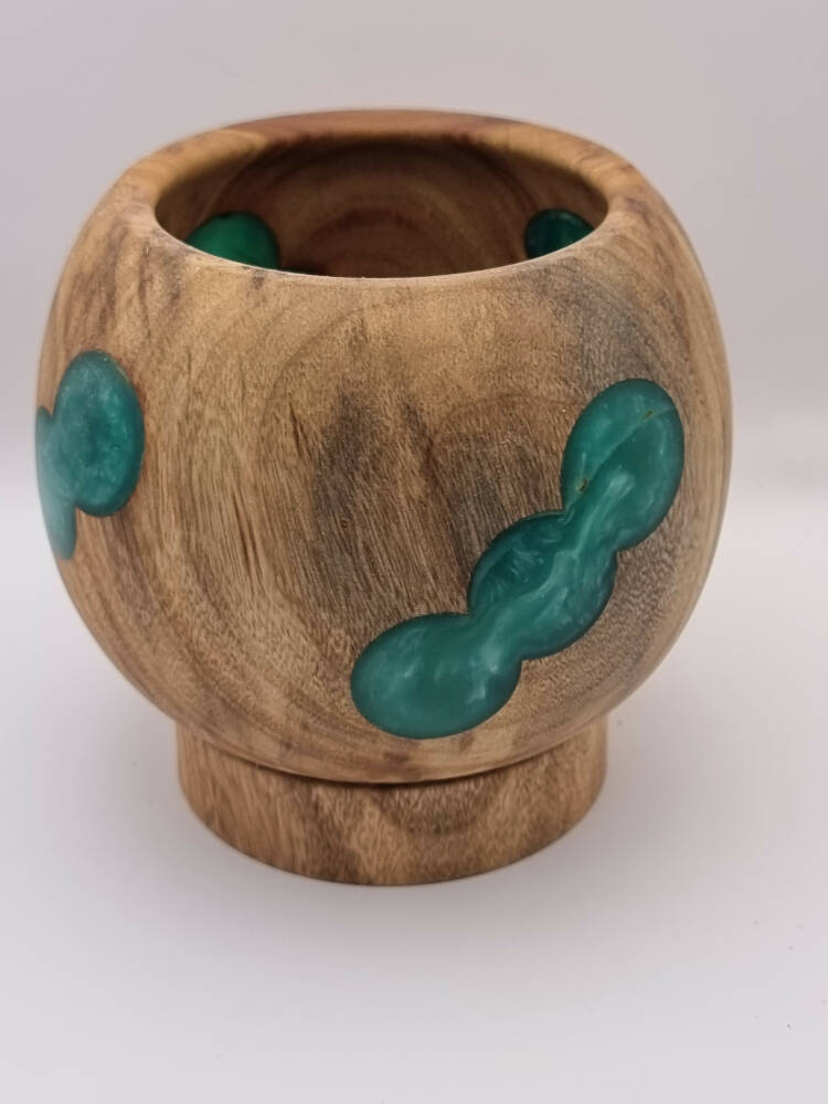 Hand Turned Small Camphor Laurel Candle Holder