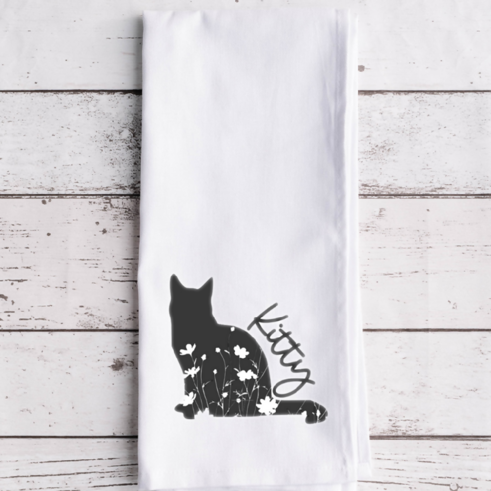 Tea Towel Personalized Cat Lover Gift