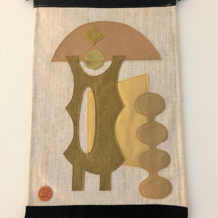 Contemporary textile fabric wall hanging - Andie