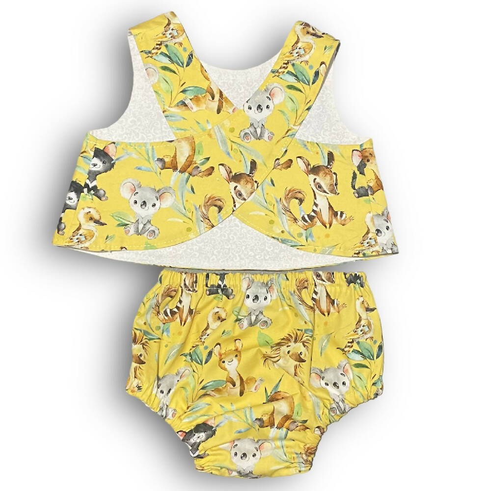 SIZE 00 Aussie Baby Apron and Panties Set