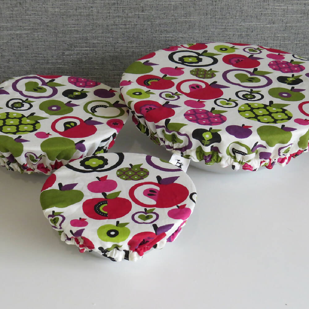 Eco-Friendly Bowl Covers Set of 3 - Apples