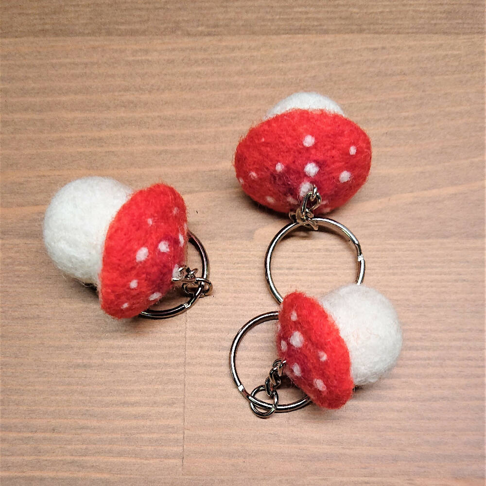Needle Felted Keychain - Toadstool