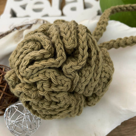 Handmade Crochet Loofah - Avocado green
