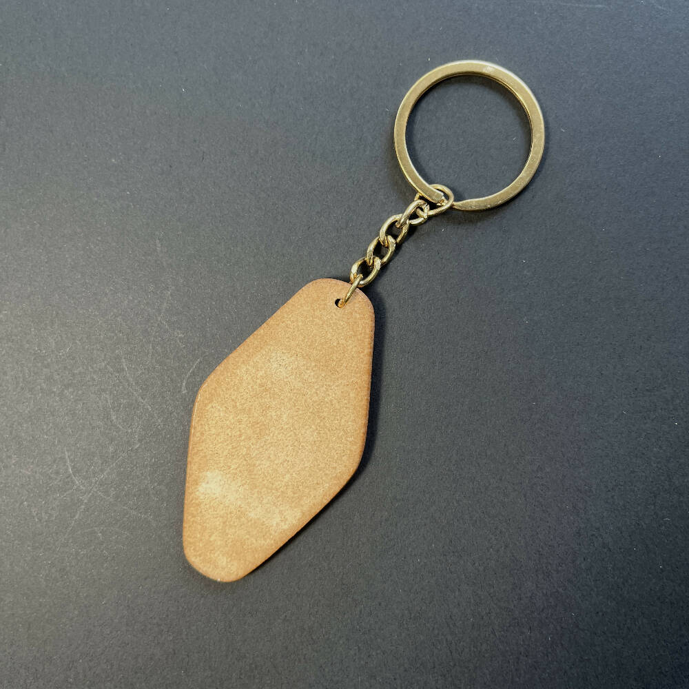 Rich Keychain |Veg tanned Leather | Hand-painting |LOA |Gift