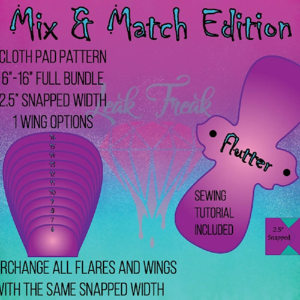 Leak freak flutter cloth pad pattern