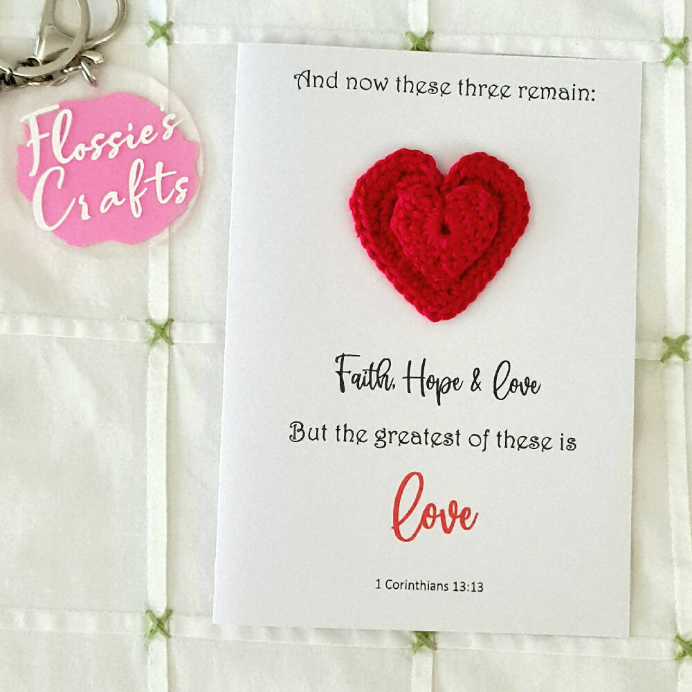 Christian Greeting Cards with crochet detail - FREE SHIPPING