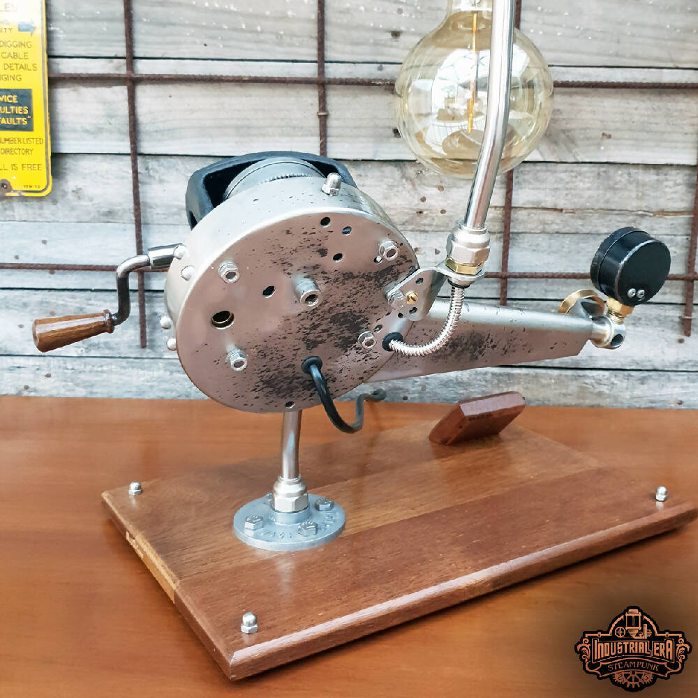 1950's Colibri Cable Winder & Garrard No.20 Gramophone Motor Lamp | Unique Desk Lamp