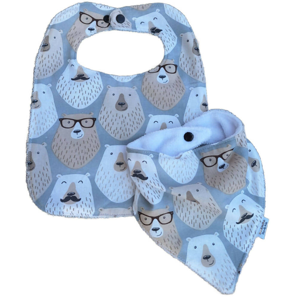 Set of 2 Baby Bibs | Bears