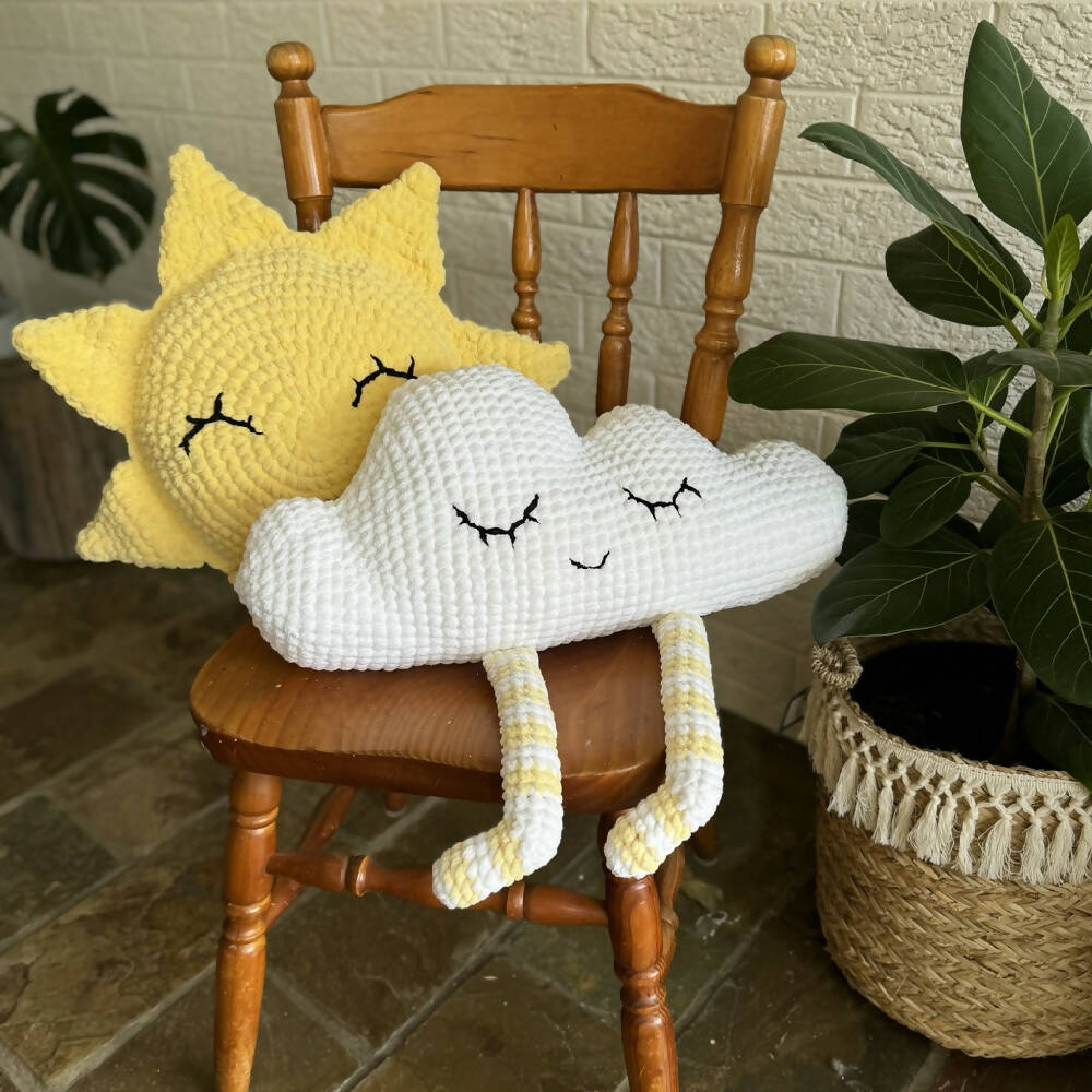 Crochet Plush Nursery Cushion- Sleepy Cloud