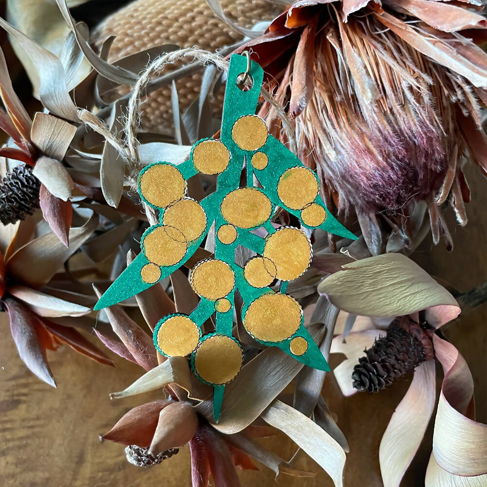 Australiana Christmas Decorations - Wattle Flower