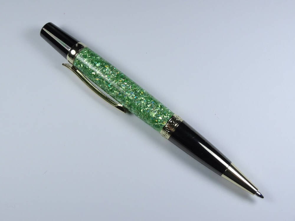 Light Green Sparkle Resin Serria Pen