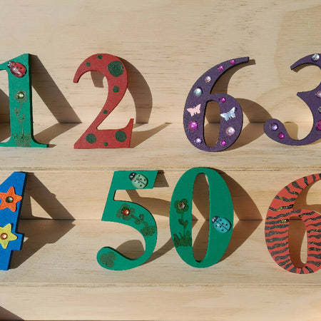 fridge magnet wooden letters and numbers