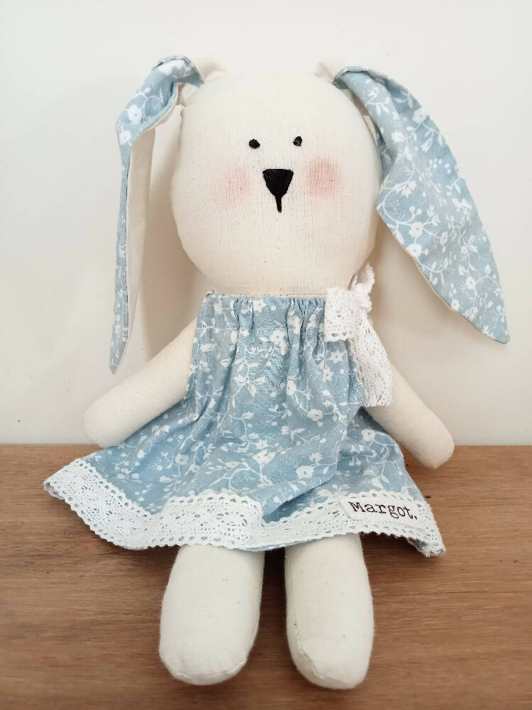 Blue Bunny Toy | Soft Handmade Bunny Toy
