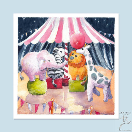 Circus Toy Parade - Children's Room Wall Art